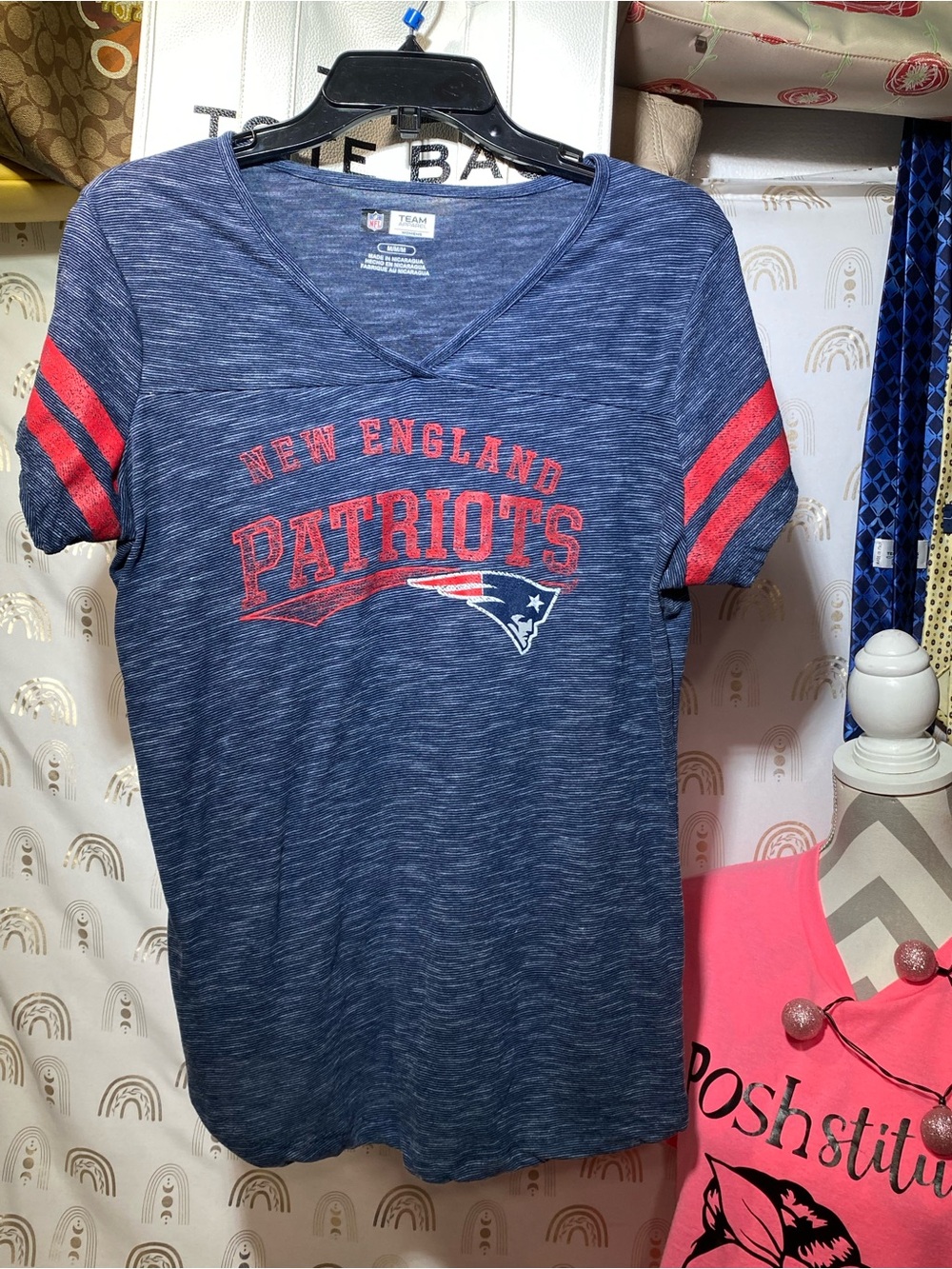 NFL Team Apparel Women's Tee - Blue with White NFL Logo
